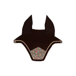 Καπέλο κατά των μύγων για άλογο σε βελούδο Kentucky Horsewear Fly Veil Wellington image-0