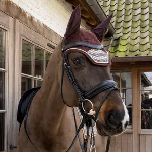 Καπέλο κατά των μύγων για άλογο σε βελούδο Kentucky Horsewear Fly Veil Wellington image-1