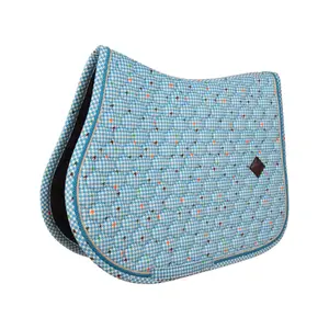 Dressage saddle pad for horses Kentucky Horsewear Pied De Poule Velvet image-0