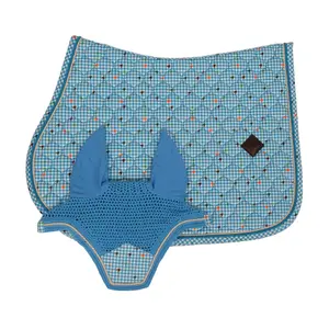 Dressage saddle pad for horses Kentucky Horsewear Pied De Poule Velvet image-1