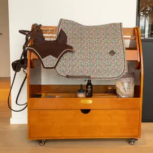 Dressage saddle pad for horses Kentucky Horsewear Pied De Poule Velvet image-2