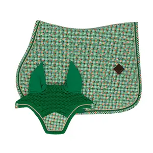 Dressage saddle pad for horses Kentucky Horsewear Pied De Poule Velvet image-1