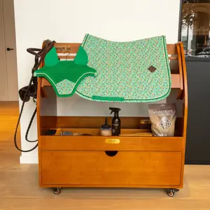 Dressage saddle pad for horses Kentucky Horsewear Pied De Poule Velvet image-2