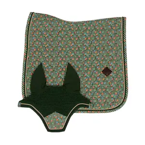 Dressage saddle pad for horses Kentucky Horsewear Pied De Poule Velvet image-1