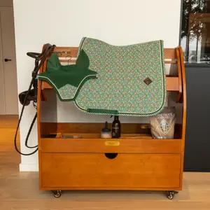 Dressage saddle pad for horses Kentucky Horsewear Pied De Poule Velvet image-2