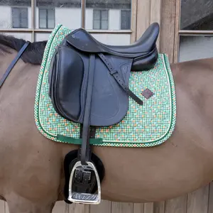 Dressage saddle pad for horses Kentucky Horsewear Pied De Poule Velvet image-3