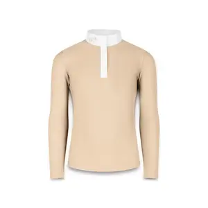 Langarm-Reit-Poloshirt, Mädchen Kentucky Tokyo