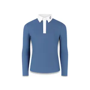 Reit-Poloshirt langarm Kind Kentucky Osaka