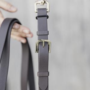 Præsentationssnor til hest i læder Kentucky image-4