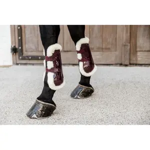 Gamaschen für Pferde aus veganem Schaffell Kentucky Bambus Elastic image-4