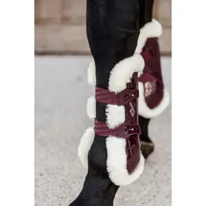 Gamaschen für Pferde aus veganem Schaffell Kentucky Bambus Elastic image-5