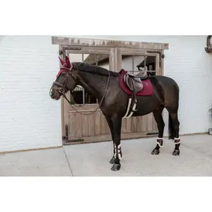 Gamaschen für Pferde aus veganem Schaffell Kentucky Bambus Elastic image-3