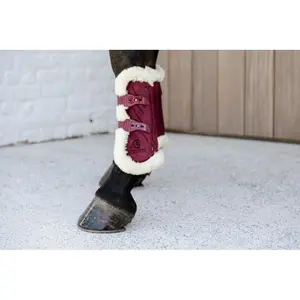 Gamaschen für Pferde aus veganem Schaffell Kentucky Bambus Elastic Velvet image-5