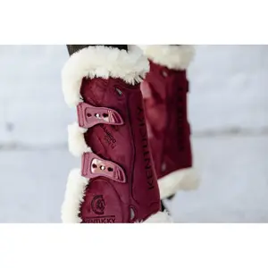 Gamaschen für Pferde aus veganem Schaffell Kentucky Bambus Elastic Velvet image-3