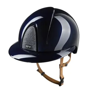 Beige polocap met kinband voor paardrijden KEP Smart Nova Star Metal Polish image-0