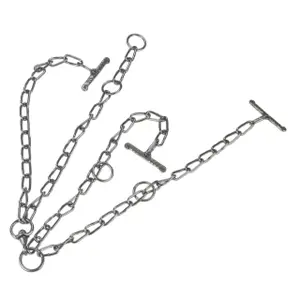 Double zinc-plated cow chain with carabiner Kerbl image-0