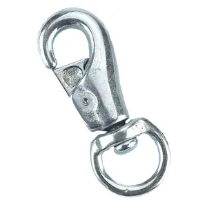 Zinc-plated carabiner with round ferrule for chain Kerbl (x1) image-0