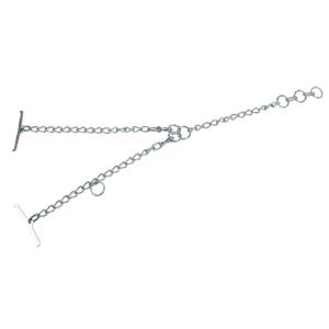 12748-zinc-plated-single-chain-carabiner-kerbl-black-black-5-mm-50x100-cm