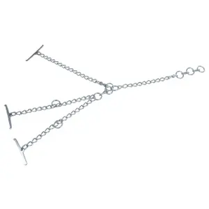 Chaîne double tyrolienne zingué avec mousqueton Kerbl image-0