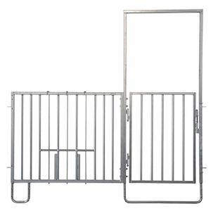14491-zinc-plated-3-bin-feed-fence-and-gate-for-cattle-kerbl-black-215-cm