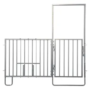 Zinc-plated 3-bin feed fence and gate for cattle Kerbl