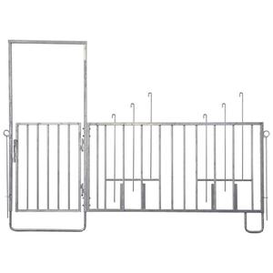 14496-gate-and-door-for-6-zinc-plated-cattle-feeders-kerbl-black-285-cm
