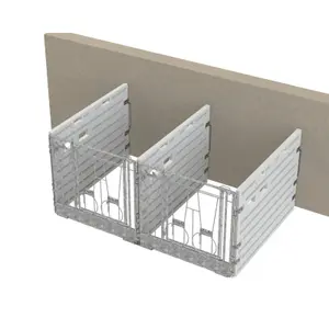 Double wall-mounted modular calf bays Kerbl