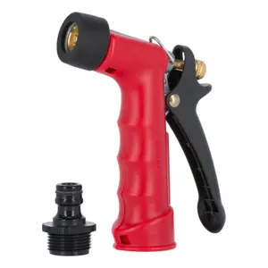 Pressure gun with brass nozzle and hose Kerbl Gilmour image-0