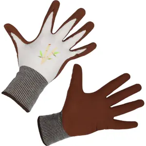 Tuinhandschoenen met latexschuimlaag Kerbl Bamboo image-0