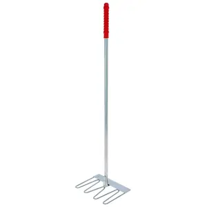 Rastrello per valletto con manico rosso Kerbl