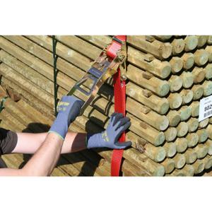 Ratchet tie-down strap with long ergo lever Kerbl image-1