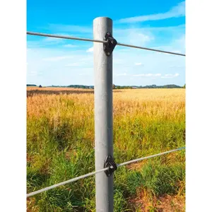 Recycelter Zaunpfahl mit rundem Profil Kerbl (x74) image-1