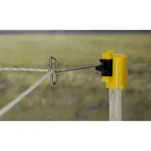 Isoladores para vedações eléctricas solução de canto para fita/cabo Kerbl T-Post (x4) image-2