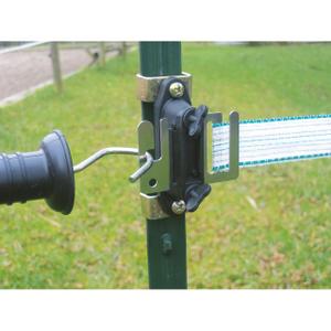 Electric fence insulators universal clips with thread Kerbl T-Post (x2) image-1