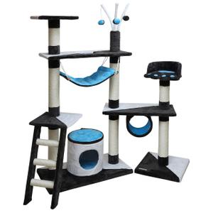 81505-arbre-a-chat-kerbl-creativ-anthracite-bleu-blanc-150-cm