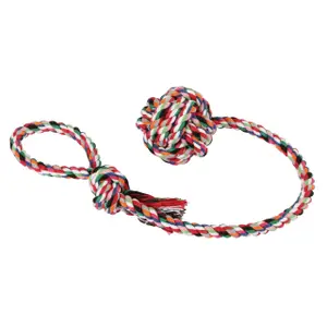 Ball with rope for cotton dog Kerbl (x1)