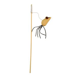 82630-fishing-rod-for-cats-kerbl-maus-nature-lin-x1-yellow-brown-40-cm