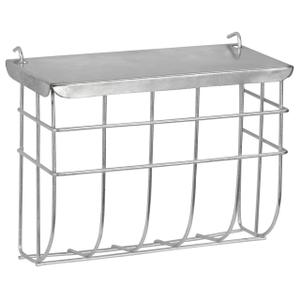 82858-hay-rack-for-rodents-with-cover-kerbl-silver-25x9x17-cm