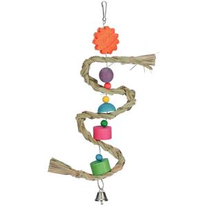 82946-sisal-nature-bird-toy-kerbl-x1-multicolour-36x14-cm