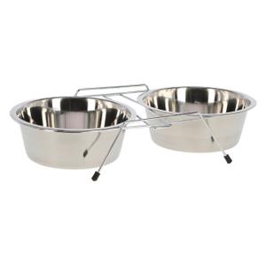 83406-double-bowl-with-stand-kerbl-silver-450-ml