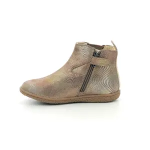 Leather boots girl Kickers Vermillon image-1