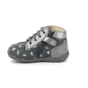 Baby girl booties Kickers Bonzip image-4