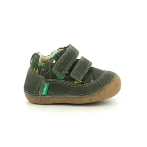 Baby boy printed leather booties Kickers Sostankro image-0