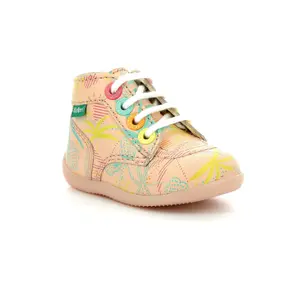 Baby girl booties Kickers Bonzip-2 image-1