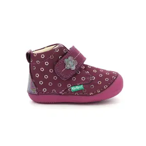 Baby girl leather boots Kickers Sabio image-0