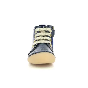 Bottines cuir vernis bébé fille Kickers Sonizip image-3