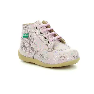 Baby girl booties Kickers Bonzip-2 image-1
