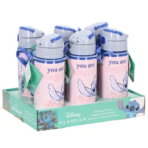 Children's aluminium water bottle Kids Licensing Disney Stitch image-3