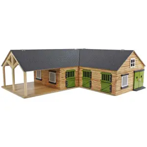 Brinquedo de equitação - estábulo com 3 baias e arrecadação Kidsglobe