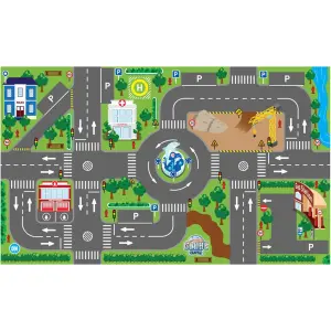 Car games - traffic mats with LED traffic lights Kidsglobe image-0